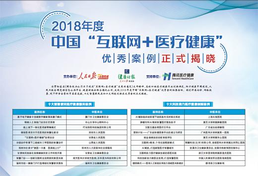 2018年度中國“互聯(lián)網(wǎng)+醫(yī)療健康”優(yōu)秀案例正式揭曉