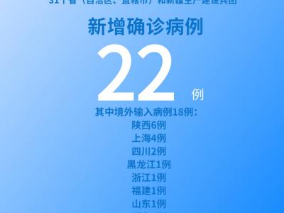 國家衛健委：5月17日新增新冠肺炎確診病例22例其中本土病例4例