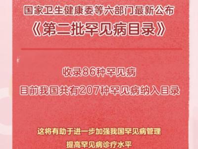 更好呵護(hù)患者健康 我國(guó)發(fā)布第二批罕見(jiàn)病目錄收錄86種罕見(jiàn)病