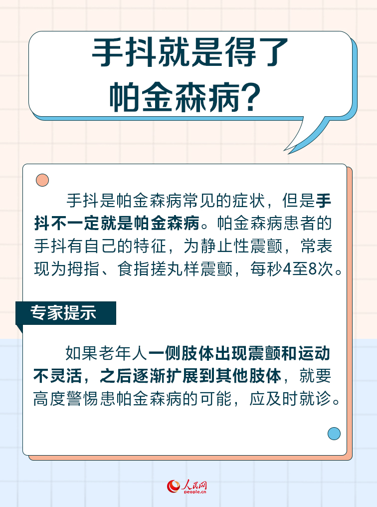 世界帕金森病日：帕金森病早識別 警惕身體發(fā)出的這些“信號”