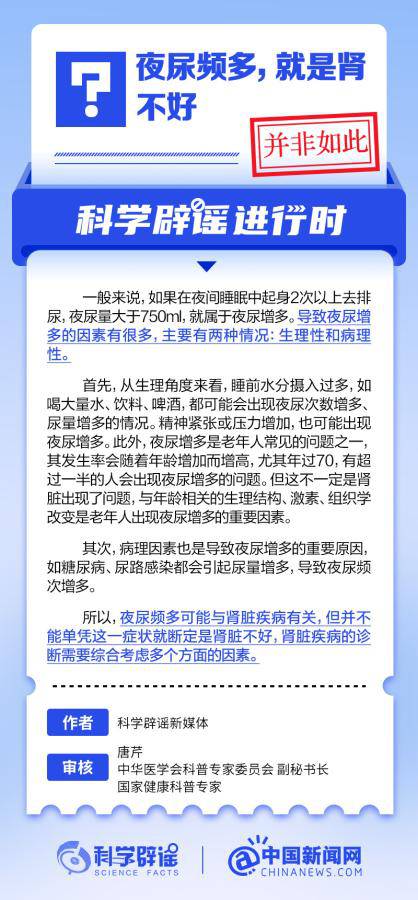 夜尿頻多就是腎不好嗎？