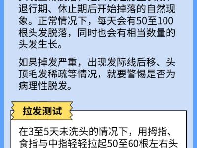 秋季脫發高峰期 這些防脫誤區需警惕