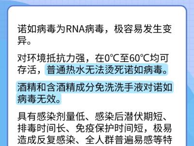 科學應對諾如病毒感染 一組數字帶你了解