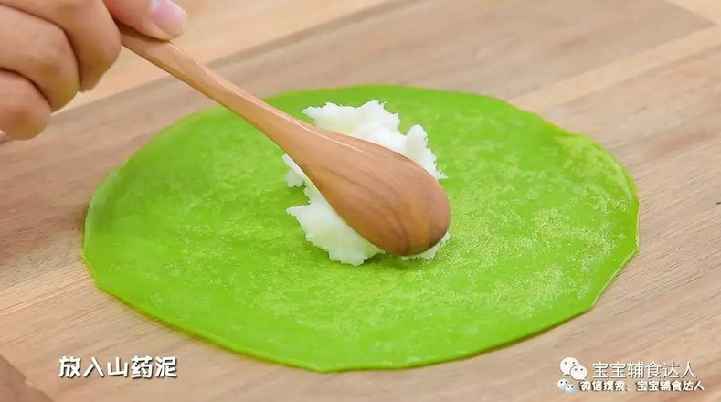 翡翠山藥泥卷  寶寶輔食食譜的做法-家常味烙菜譜