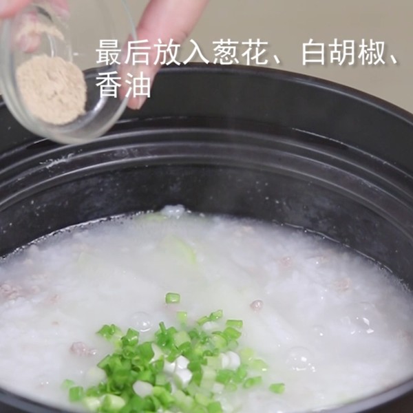 食美粥-蔬菜粥系列|“冬瓜大米粥”清淡菜譜飲食營養早餐 冬瓜肉末粥寶寶輔食 冬瓜肉糜粥的做法-家常味煮菜譜
