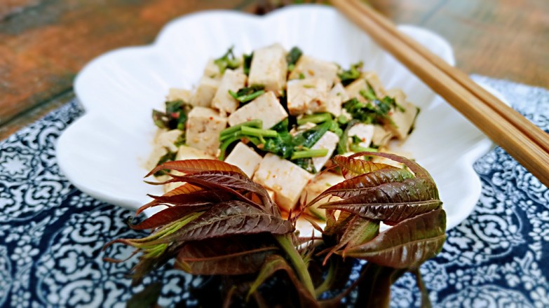 香椿拌豆腐的做法-咸鮮味拌菜譜