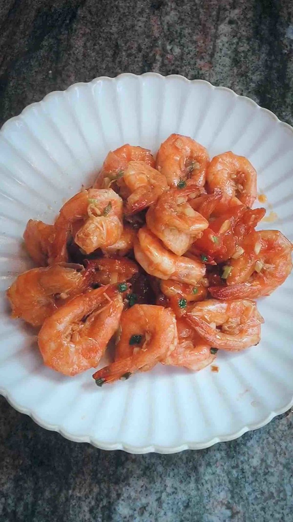 蒜香茄汁蝦的做法-咸鮮味炒菜譜