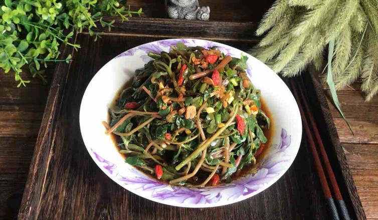 枸杞拌馬齒莧的做法-酸辣味拌菜譜