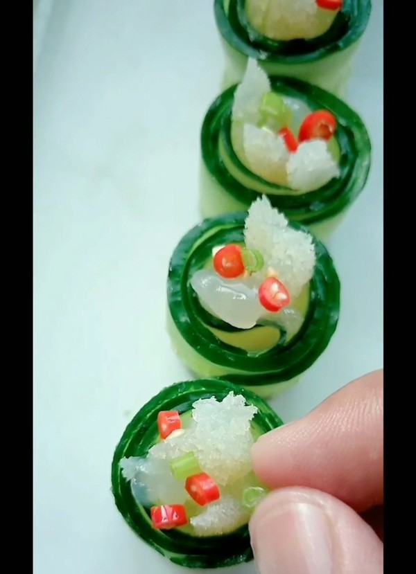 《青瓜海蜇》的做法-酸辣味拌菜譜