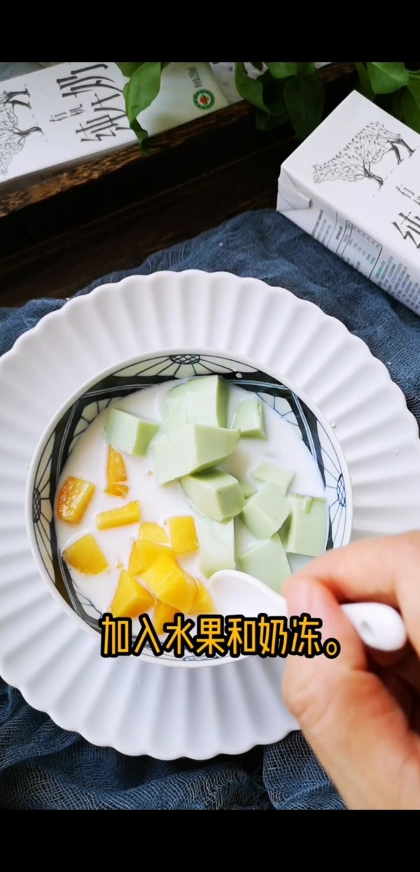 q彈青瓜奶凍&奶凍糯米小丸子的做法-甜味煮菜譜