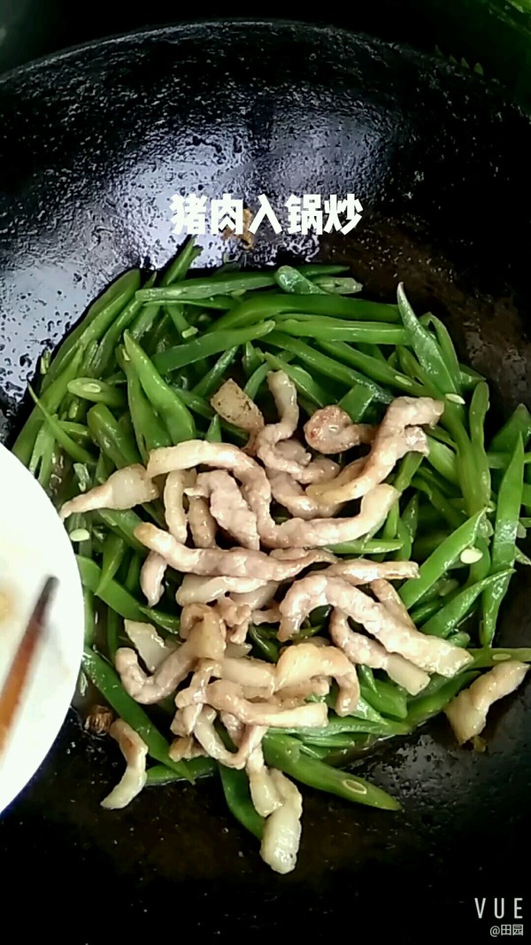 豬肉炒扁豆的做法-家常味炒菜譜
