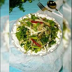 蝦皮老虎菜的做法-咸鮮味拌菜譜