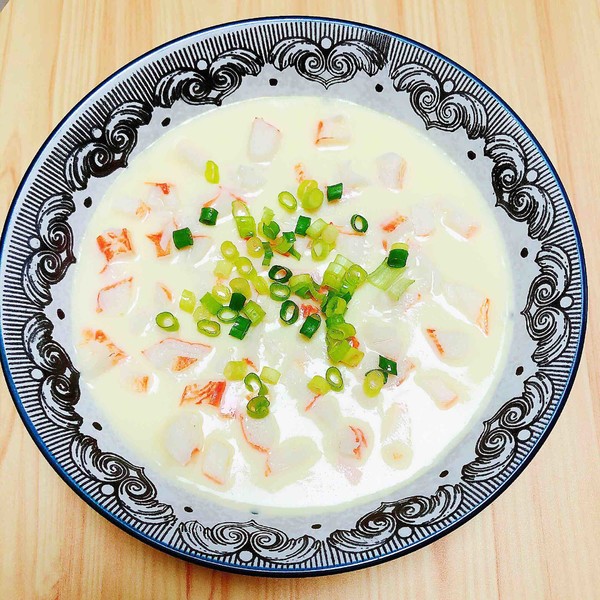 豆漿蟹柳蒸水蛋（經典家?；洸耍┑淖龇?咸鮮味蒸菜譜