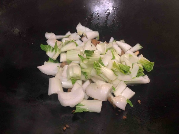 油渣青菜的做法-家常味炒菜譜