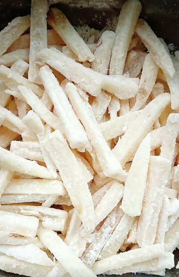 干煸藕條的做法-咸鮮味炸菜譜