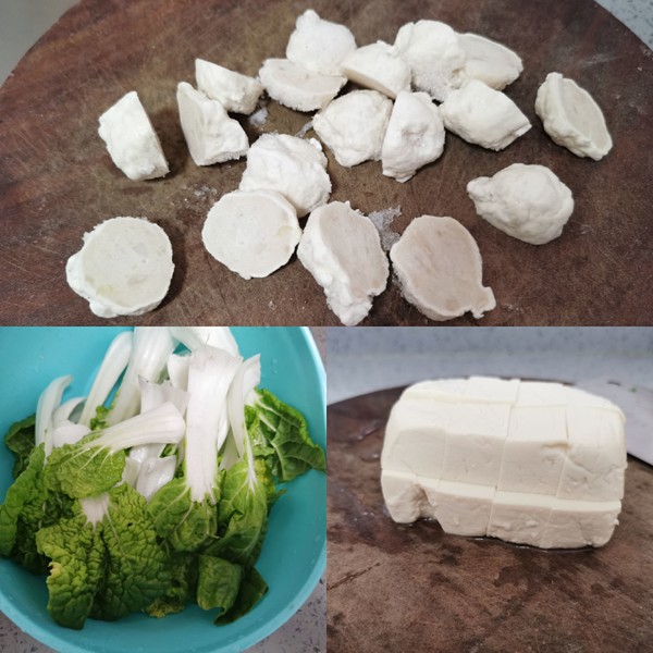 墨魚丸小油菜豆腐湯的做法-咸鮮味煮菜譜