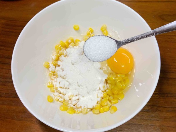 黃金玉米雞蛋餅的做法-甜味煎菜譜