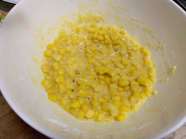黃金玉米雞蛋餅的做法-甜味煎菜譜