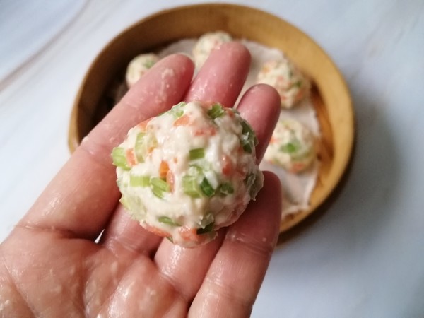 胡蘿卜蔬菜蒸丸子的做法-家常味蒸菜譜