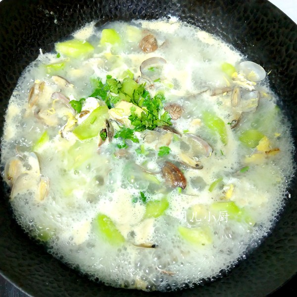 絲瓜燉花蛤的做法-家常味煮菜譜