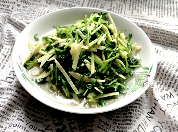 銀絲梗菜炒冬筍的做法-咸鮮味炒菜譜