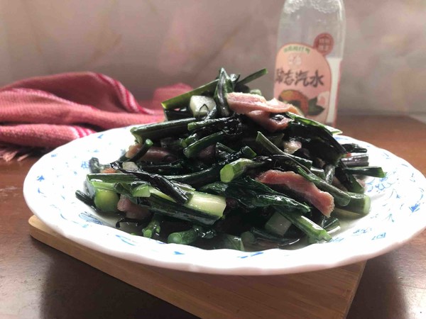 紫菜苔炒咸肉絲的做法-家常味炒菜譜