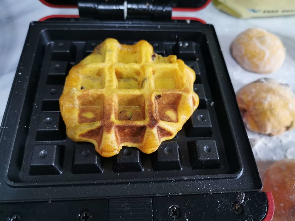 南瓜蜜豆華夫餅的做法-甜味烘焙菜譜