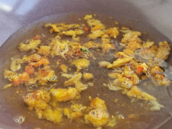 蟹粉豆腐羹的做法-家常味煮菜譜