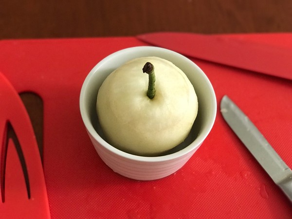 冰糖蒸雪梨的做法-甜味蒸菜譜