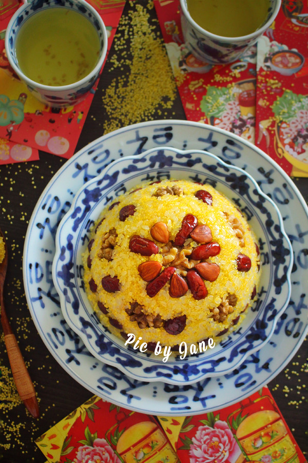 小米八寶飯的做法-甜味蒸菜譜