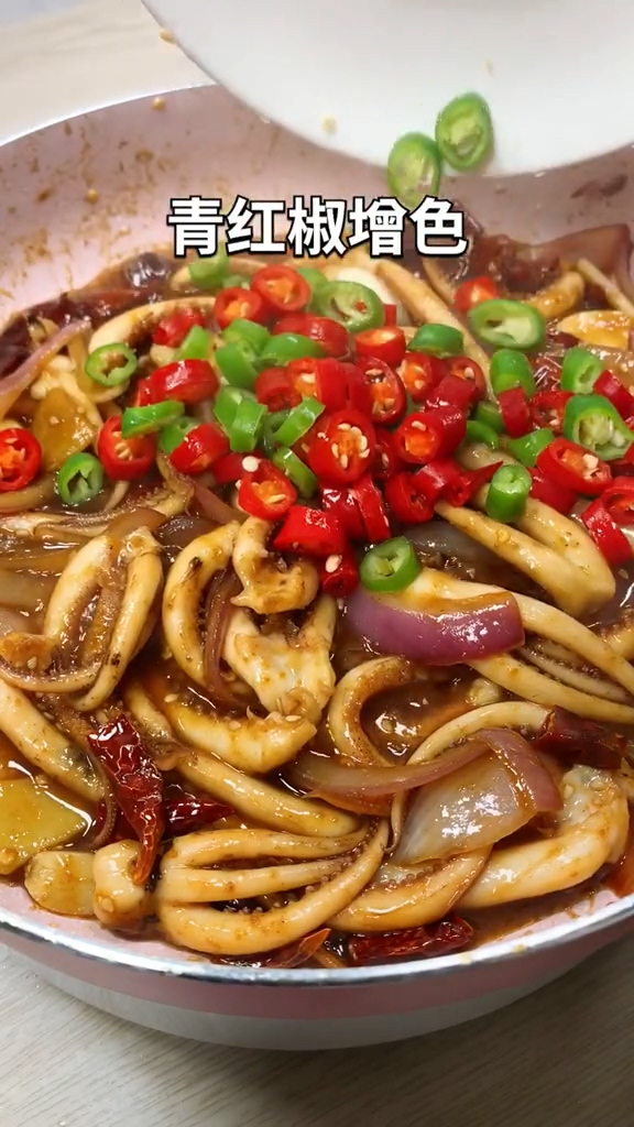 燒烤味炒魷魚須的做法-家常味炒菜譜