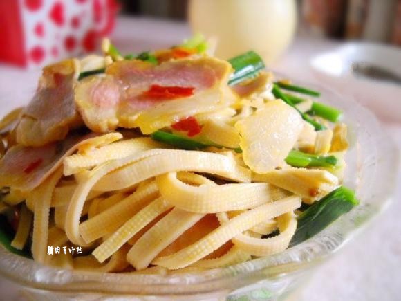 臘肉百葉絲的做法-咸鮮味炒菜譜-易網健康養生網 臘肉百葉絲的做法-咸鮮味炒菜譜