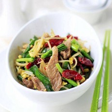 黃豆芽韭菜炒肉的做法-家常味炒菜譜