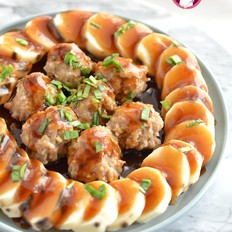 蒸蒸日上——蒸山藥肉丸的做法-家常味蒸菜譜