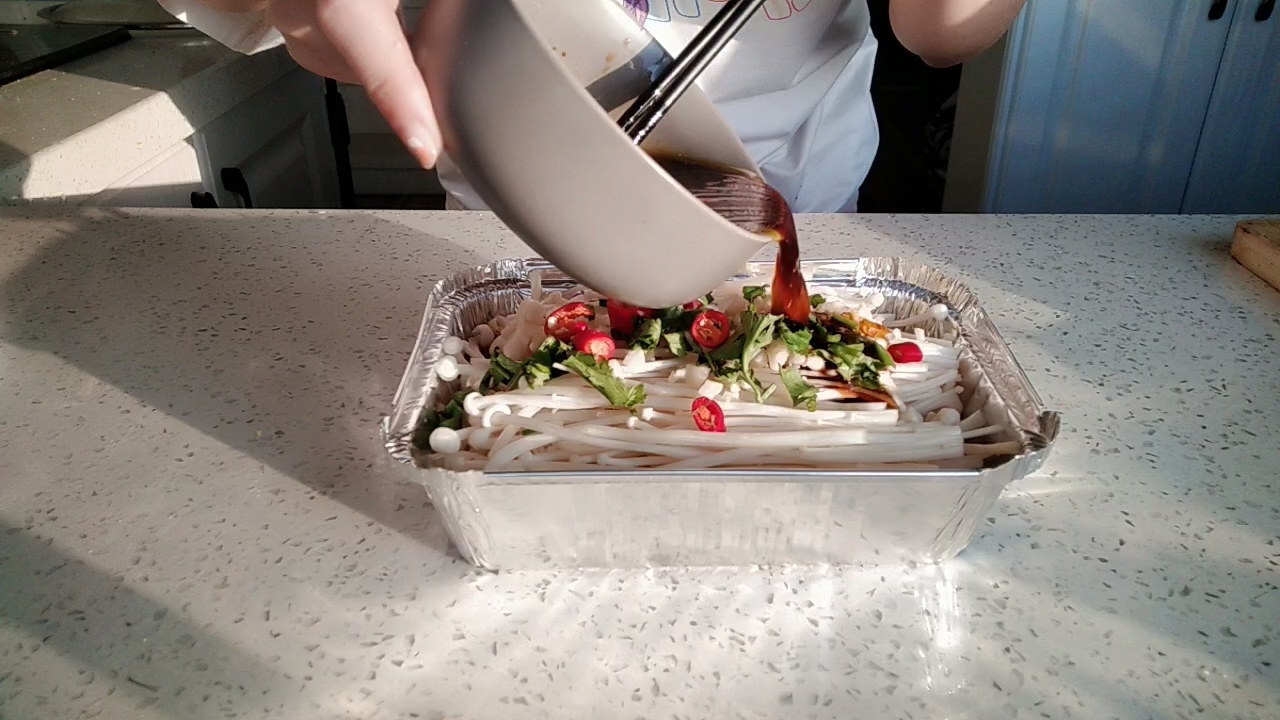 錫紙金針菇的做法-家常味烤菜譜