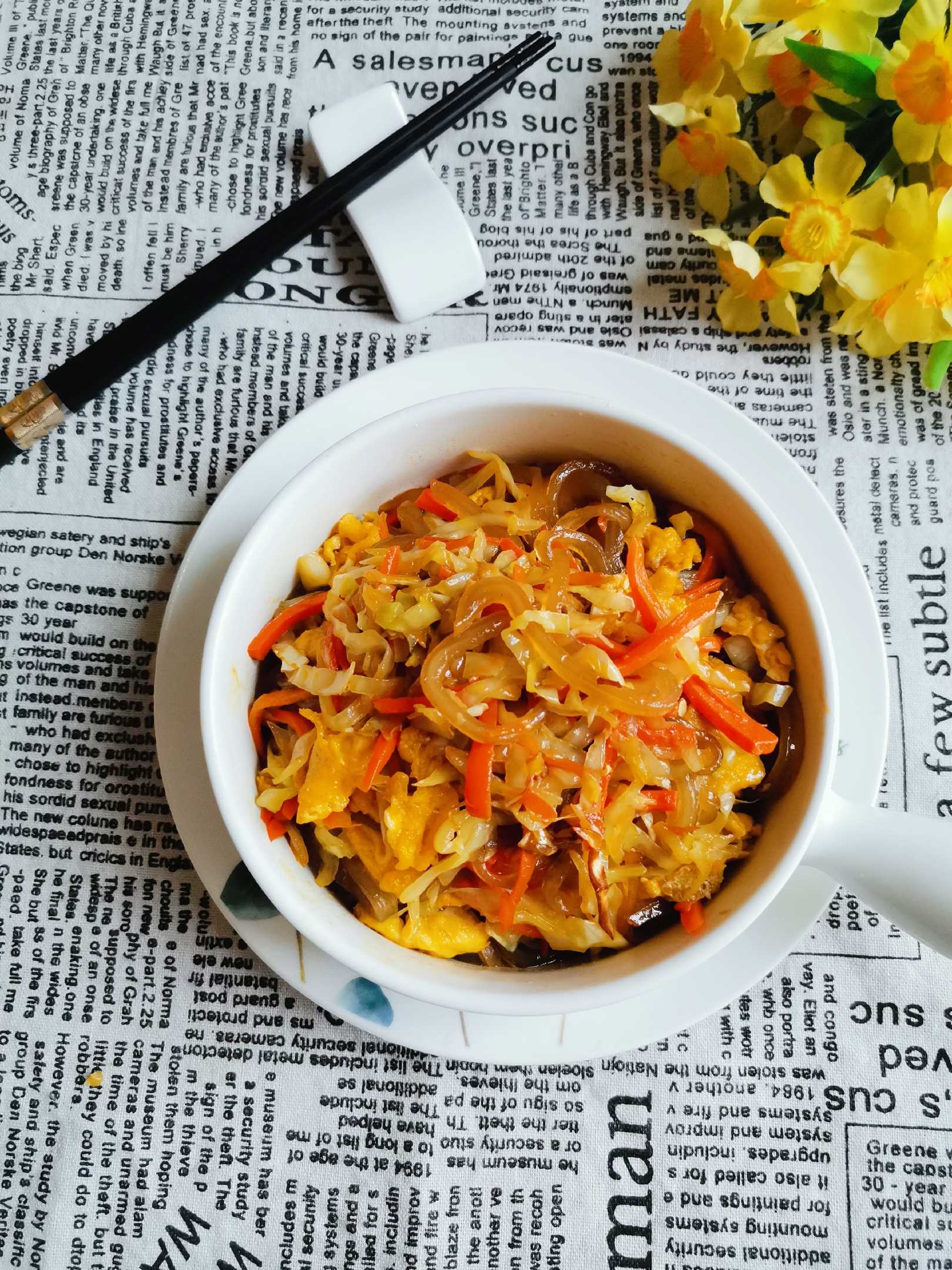 包菜粉絲炒雞蛋的做法-咸鮮味炒菜譜-易網健康養生網 包菜粉絲炒雞蛋的做法-咸鮮味炒菜譜