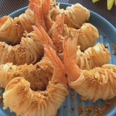 千絲萬縷蝦的做法-咸鮮味炸菜譜