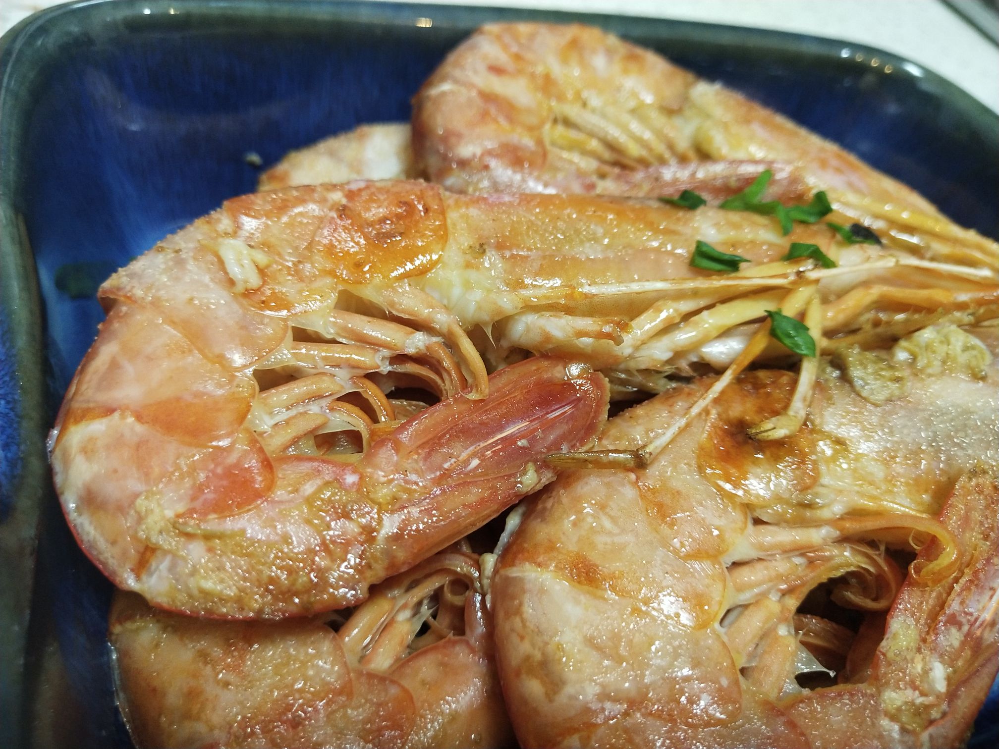 香煎阿根廷紅蝦的做法-咸鮮味煎菜譜