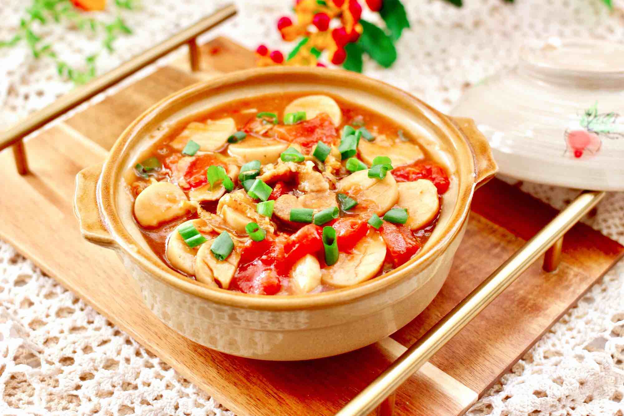 杏鮑菇扇貝花肉煲的做法-家常味燉菜譜-易網健康養生網 杏鮑菇扇貝花肉煲的做法-家常味燉菜譜