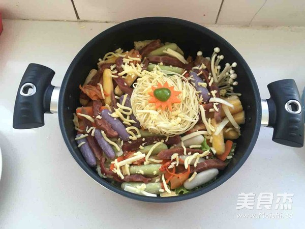 韓國年糕芝士火鍋的做法-咖喱味燉菜譜