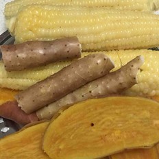 蒸玉米地瓜山藥的做法-其它口味蒸菜譜