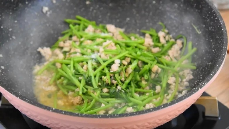 肉末空心菜 空心菜 家常菜 快手菜的做法-家常味炒菜譜