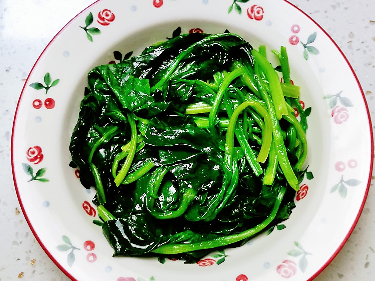 上湯菠菜的做法-咸鮮味煮菜譜