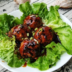 沒有豬肉的株肉獅子頭的做法-醬香味燉菜譜