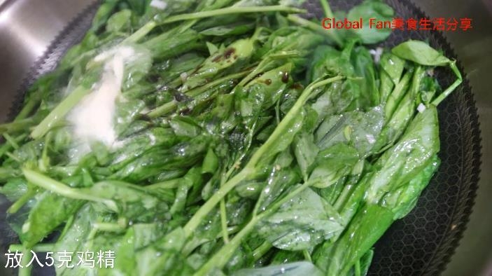清炒豌豆尖的做法-咸鮮味炒菜譜