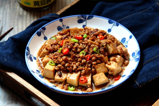 醬香肉末豆腐的做法-咸鮮味炒菜譜-易網健康養生網 醬香肉末豆腐的做法-咸鮮味炒菜譜