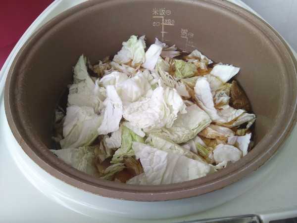松茸煲大白菜的做法-咸鮮味煲菜譜