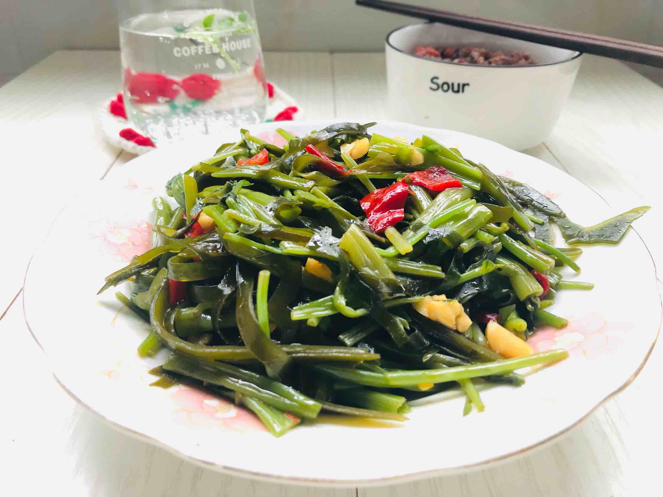 空心菜拌海帶的做法-家常味拌菜譜