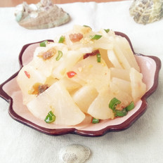 蝦仁花蛤醬拌白蘿卜的做法-咸鮮味拌菜譜