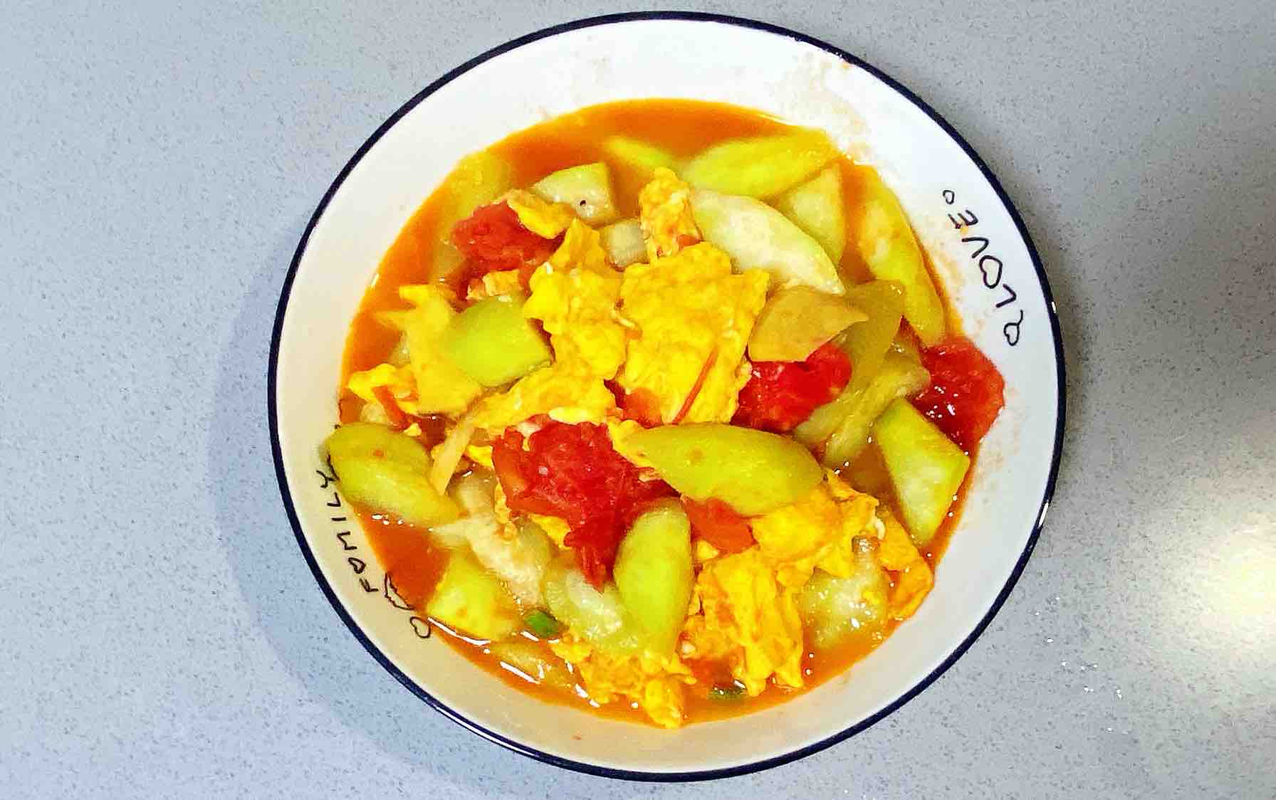 【孕婦食譜】番茄絲瓜炒雞蛋，酸酸甜甜，營養全面～的做法-咸鮮味炒菜譜